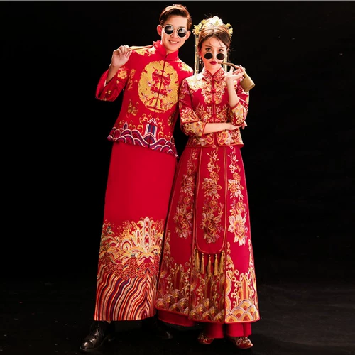 Традиционный свадебный наряд Сюхэ, свадебное платье, комплект, коллекция 2023, китайский стиль