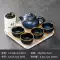 Một ấm gồm bộ trà Kung Fu bốn tách, ấm trà, bộ khách gia đình đơn giản, bộ ấm trà cầm tay bằng gốm, bộ ký túc xá bộ trà cối xay bộ ấm chén sứ trắng Ấm trà - Bộ ấm trà