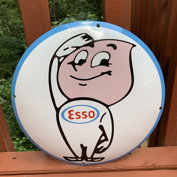 Сша ретро Эсуо дозаправить стоять мальчик  ESSO boy эмаль металл трехмерный реклама Вывеска бренда Vtg