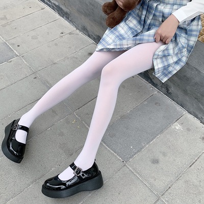 taobao agent Japanese lolit cute loli thin white silk jk silk pantyhose will be arbitrarily cut off hook silk white stockings leggings