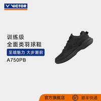 Victor/Wicker Badminton Shoes Breath, Anti -Smooth, Full Black Comprehensive Dark Energy Series A750PB