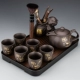 Purple Sand/Dragon Pot (Rotus Rhyme)+шесть чашек+благословение свиньи/чайная церемония+Changfang (Qin Yun/Walnut) Black