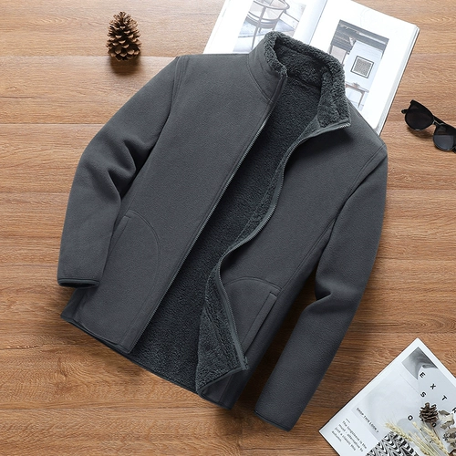 Демисезонная утепленная мужская удерживающая тепло куртка для влюбленных, бархатный двусторонний кардиган, футболка, толстовка