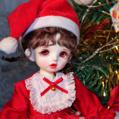 taobao agent [Happy Christmas] BJD baby clothes 6/4/3 points Christmas red six four three -point skirt giant baby set