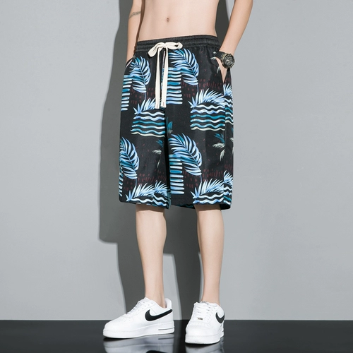 Летние шорты, пляжные быстросохнущие шелковые штаны для влюбленных, большой размер