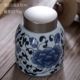 Old Wangge Retro Blue and White Sứ Ấm trà Ấm đun nước gia đình Nhật Bản Bộ ấm trà Kung Fu Bộ nồi gốm đơn - Trà sứ