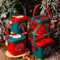 Набор рождественских квадратных ведер (4 установки)