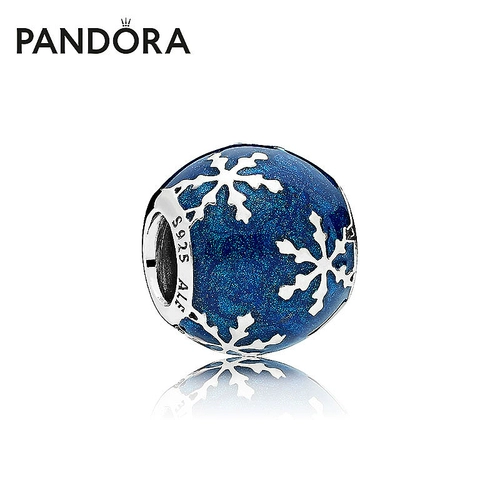 Pandora, синий ювелирный шарм, серебро 925 пробы
