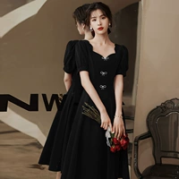 Черное элегантное вечернее платье, 2022