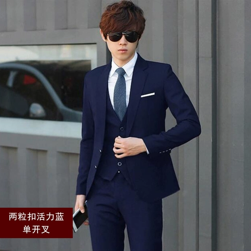 Весенний комплект, платье, пиджак классического кроя, 3 предмета, в корейском стиле