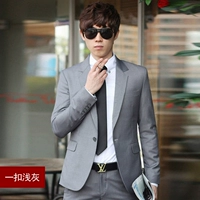 Один пряжка светло -серый костюм+брюки+жилет