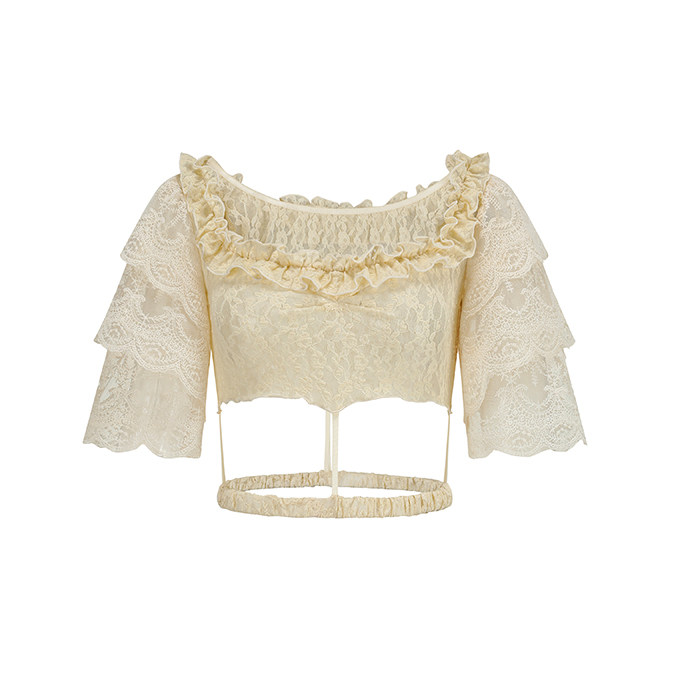 Chi tiết áo ren LaceMade nền trắng