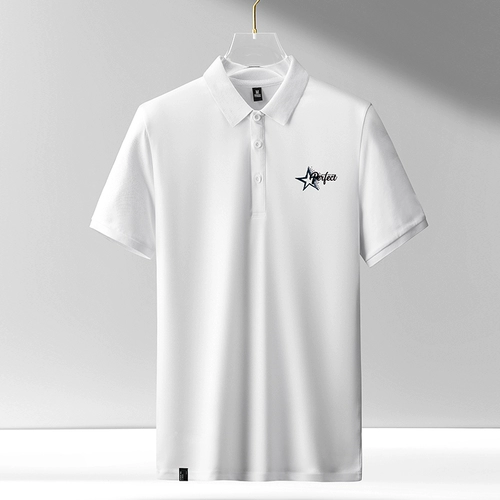Футболка polo, летняя одежда, футболка с коротким рукавом, элитная летняя одежда для верхней части тела, короткий рукав, с вышивкой