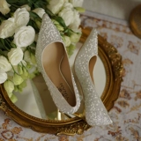 Shang Tong Sui Kenner Ladies, High -The Healed Shoes Женская прекрасная  Свадебная обувь невеста главная пряжа