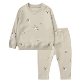 Брендовый детский хлопковый комплект, комбинезон, штаны, толстовка, осенний, популярно в интернете, в западном стиле, 2 шт, детская одежда