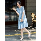 Летнее милое платье, юбка, французский стиль, подходит для подростков, свободный крой