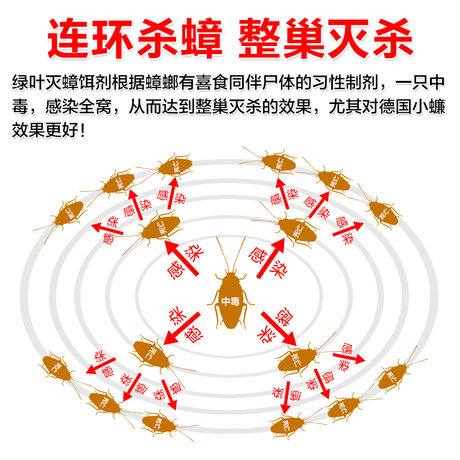 绿叶杀蟑饵剂灭蟑药灭蟑清灭蟑螂药德国小蠊颗粒使用方便