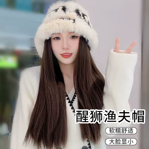 Шапка, демисезонный модный универсальный парик