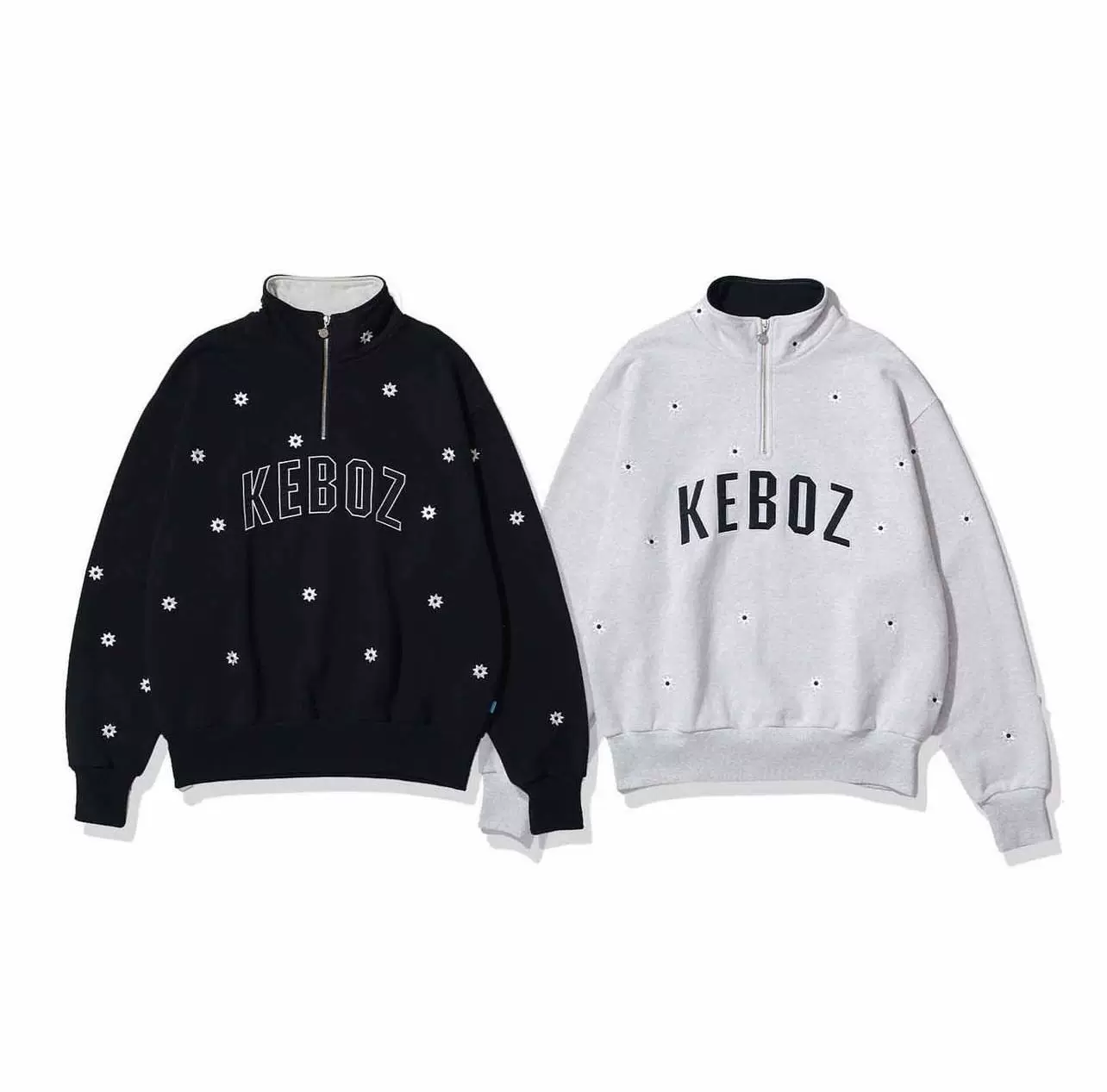 Тяжёлый FS 22AW KBZ X Nick Gear хлопковая полинг цветочная вышивка свободный ретро половина молния бутылочная