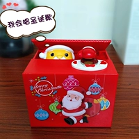 Санта -Клаус забавно украсть деньги и сэкономить деньги (отправьте 2 батареи+наклейки)