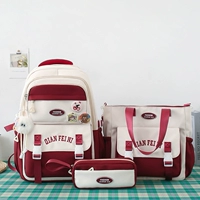 Красный комплект, значок, подвеска, 3 предмета