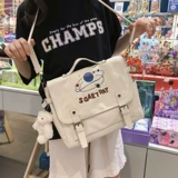 Брендовый японский вместительный и большой шоппер, универсальная свежая сумка на одно плечо, в корейском стиле