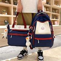 Синий+дополнительная сумка для класса+утиная кулон