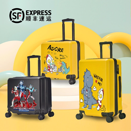 Ultra, Ультрамен Тига, универсальный мультяшный чемодан для мальчиков для школьников, поворотные колеса, 20 дюймов