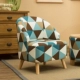 Bắc Âu hiện đại tối giản có thể tháo rời và có thể giặt phòng khách phòng ngủ ban công vải sofa nhiều màu lười biếng sofa đơn ghế - Ghế sô pha