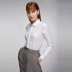 G2000 của phụ nữ mùa thu kinh doanh giản dị màu trắng cotton hàng đầu chuyên nghiệp CV đi lại mỏng tính khí áo sơ mi dài tay - Cộng với kích thước quần áo