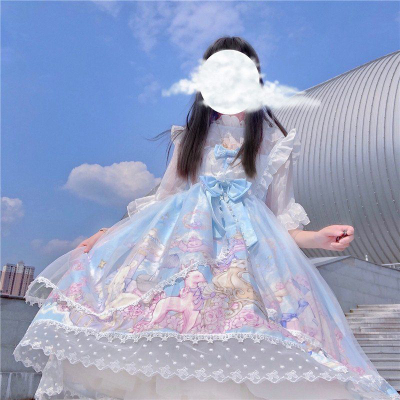 taobao agent Lolita Dadini summer Lolita summer lolita skirt girl fat big size daily student cabbage price