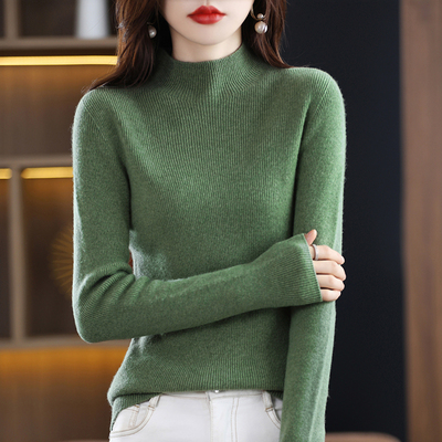 taobao agent Woolen sweater, knitted elite long-sleeve, high collar, 100 sample