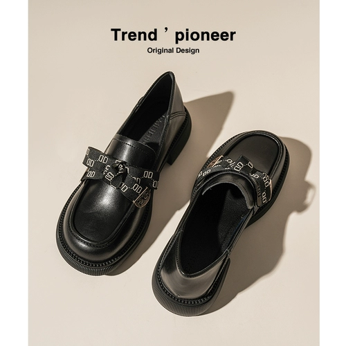 Туфли в английском стиле, из натуральной кожи, 2022, тренд сезона, в британском стиле