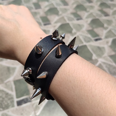 taobao agent Polyurethane bracelet, metal accessory, punk style