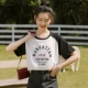 Lụa Kaqi 2020 mùa hè mới khâu tương phản áo thun ngắn tay của phụ nữ sinh viên hoang dã xu hướng áo sơ mi thư giãn - Áo phông