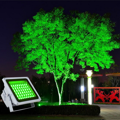 led投射灯户外照树灯景观亮化绿色20w绿光30w50w庭院广告草坪林园