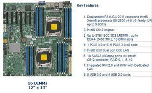 SuperMicro x10drh-it サーバー マザーボード C612 デュアルウェイ