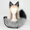 Zootopia Nick Fox Phù Hợp Với Tai Đầu Thật Cáo Đuôi Cos Triển Lãm Truyện Tranh Fursuit Đạo Cụ Nick A Đồ chơi đuôi cáo