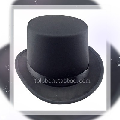 taobao agent Straight Black Magic Hat Jazz Hat Gentle Hat Fashion Gao Ding Hat Stage Performing Cos props