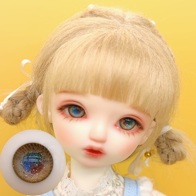 taobao agent BJD SD doll glass eye bead 3 minutes 4 minutes, 6 points, 12/14/16mm three -color pupil gold sand texture glass eyes