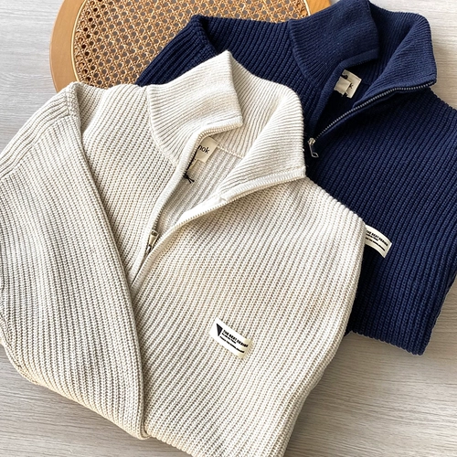 Японский демисезонный трикотажный кардиган, свитер