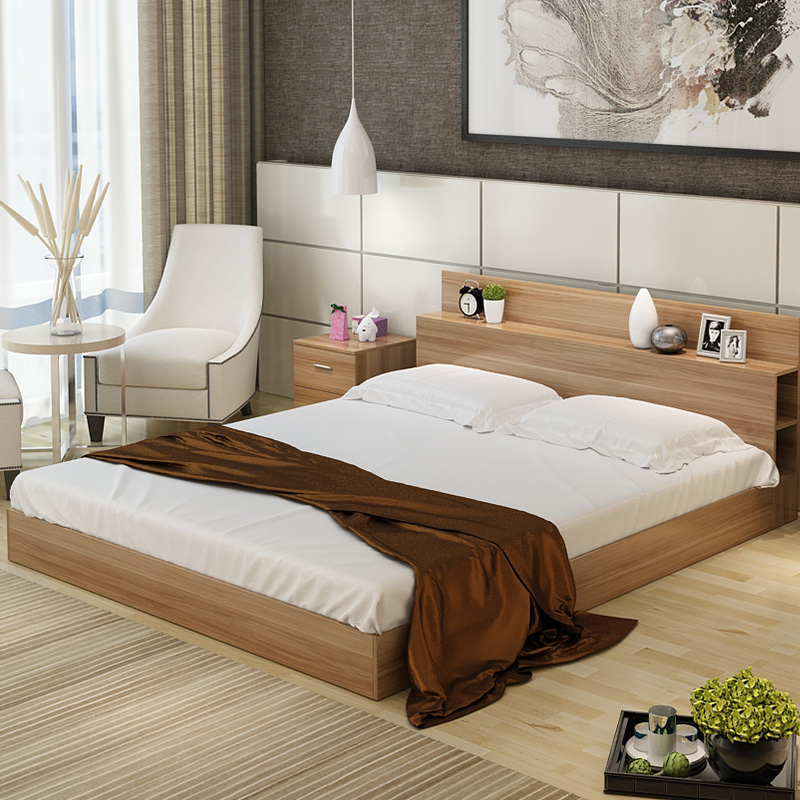 Buy Simple House plate bed Korean bed double bed tatami storage bed