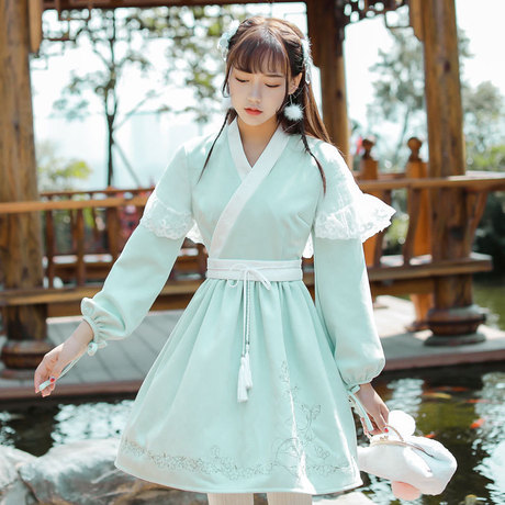 【灯笼袖连衣裙】_汉服连衣裙图片_流苏连衣裙价格_搭配分享 - 爱逛街