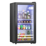 威力 Bing Bar 131 Liters Home с большой каплей в охлаждении свежего шкафа офис офис чайные напитки красное вино прозрачный холодильник