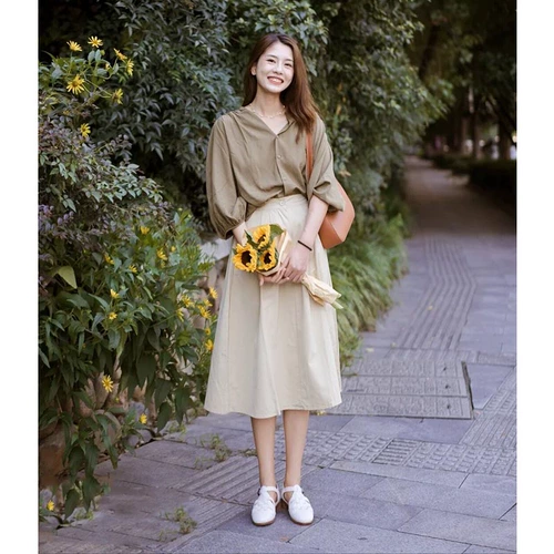 Осенняя юбка для отдыха, комплект, изысканный стиль, коллекция 2022, городской стиль, яркий броский стиль, подходит для подростков