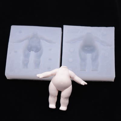 taobao agent Ultra -light clay soft ceramic Q version of body silica stick mold body mold mold fondant cartoon doll body mold mold
