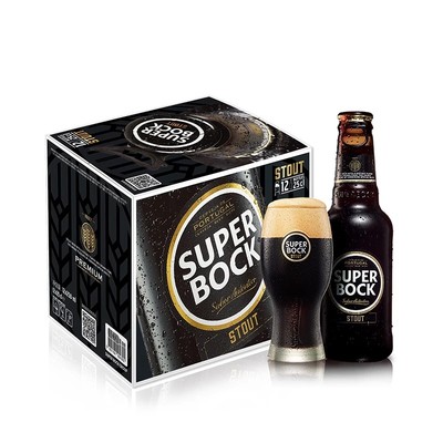 超级波克葡萄牙原瓶250ml黑啤酒