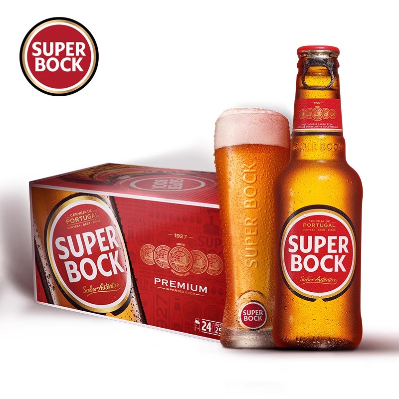 SuperBock超级波克进口经典拉格整箱250ml*24瓶啤酒