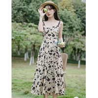 Платье-комбинация, цветочный принт