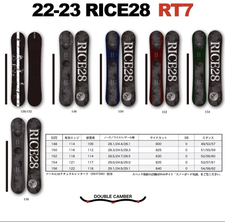 RICE28 RT7board ski plate W23 новая Rice28 мужской японский Pinghua скиборд